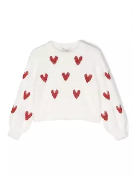 Twinset джемпер с вышивкой, белый