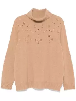 TWINSET джемпер с высоким воротником, коричневый