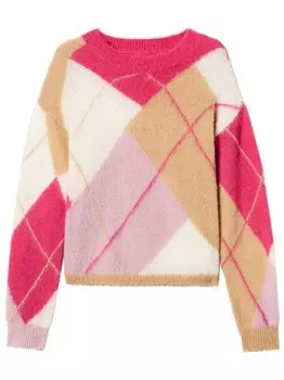 TWINSET джемпер в клетку, розовый