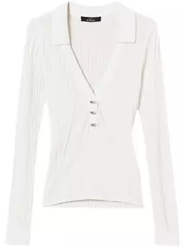 TWINSET джемпер в рубчик, белый