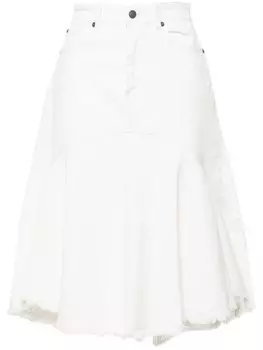 TWINSET джинсовая юбка Asymmetric Bull, белый