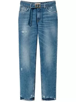 TWINSET джинсы с поясом, синий
