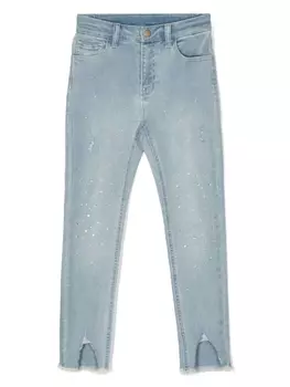 Twinset джинсы скинни со стразами, синий