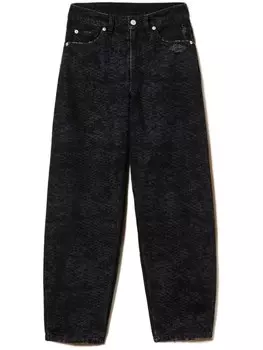 TWINSET джинсы со змеиным принтом, черный