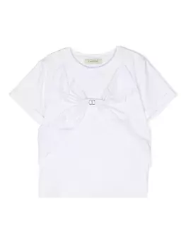 Twinset футболка с бантом, белый