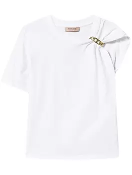 TWINSET футболка с цепочкой, белый
