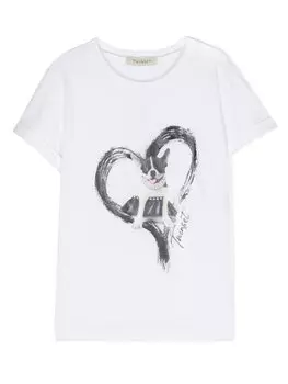 Twinset футболка с графичным принтом, белый