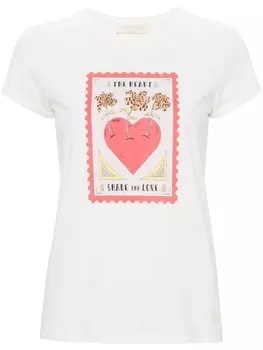 TWINSET футболка с графичным принтом, белый