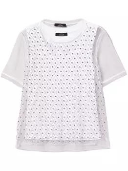 TWINSET футболка с вышивкой, белый