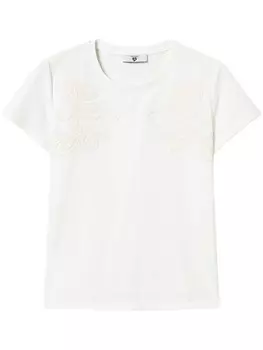 TWINSET футболка с вышивкой, белый