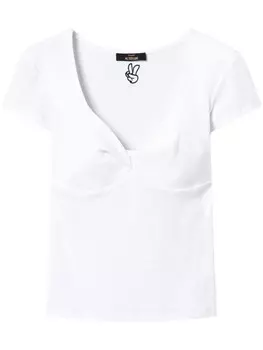 TWINSET футболка в рубчик, белый