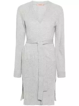 TWINSET кардиган макси с люрексом, серый