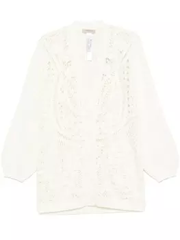 TWINSET кардиган рыхлой вязки, белый