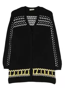 Twinset кардиган с бахромой, черный