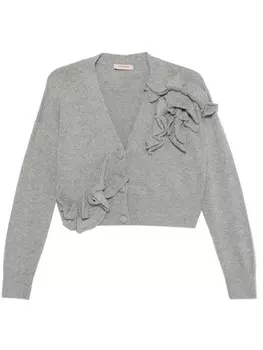 TWINSET кардиган с оборками, серый