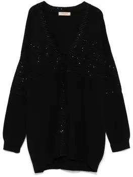 TWINSET кардиган с пайетками, черный