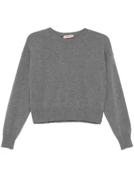TWINSET кашемировый свитер с круглым вырезом, серый