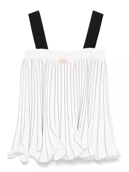 TWINSET Kids блузка со складками, белый