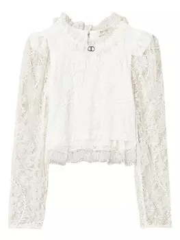 TWINSET Kids блузка Valenciennes, белый