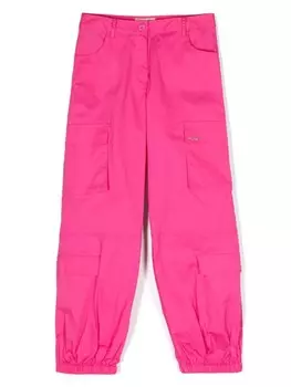 TWINSET Kids брюки карго средней посадки, розовый