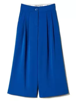TWINSET Kids фланелевые брюки палаццо, синий