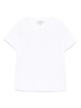 TWINSET Kids футболка с тисненым логотипом, белый