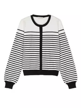 TWINSET Kids кардиган с логотипом, белый