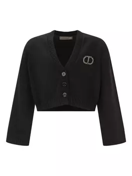 TWINSET Kids кардиган с логотипом, черный