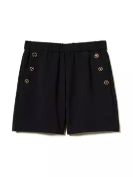 TWINSET Kids креповые шорты, черный