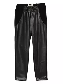 TWINSET Kids легинсы из искусственной кожи, черный