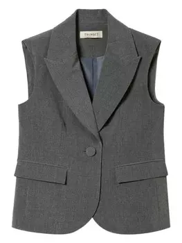 TWINSET Kids однобортный жилет, серый