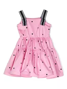 TWINSET Kids платье миди в горох, розовый