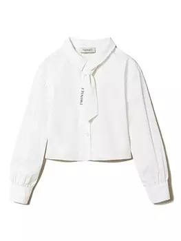 TWINSET Kids поплиновая рубашка, белый