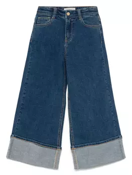 TWINSET Kids широкие джинсы, синий