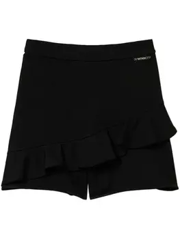 TWINSET Kids шорты с логотипом, черный
