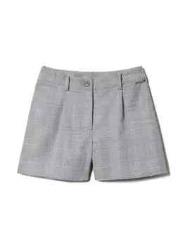 TWINSET Kids шорты в клетку, серый