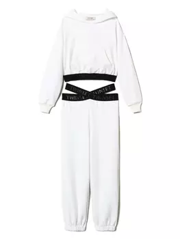 TWINSET Kids спортивный костюм с логотипом, белый