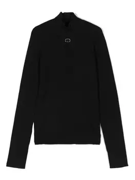TWINSET Kids свитер с логотипом, черный