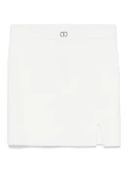TWINSET Kids юбка мини из ткани букле, белый