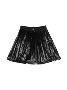 TWINSET Kids юбка с логотипом, черный