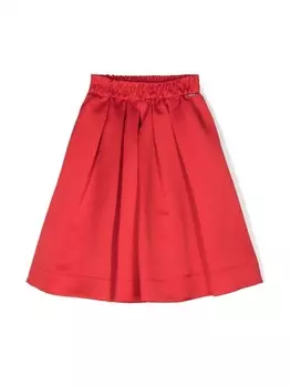 TWINSET Kids юбка со складками, красный