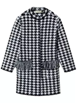 TWINSET Kids жаккардовое пальто, черный