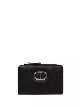 TWINSET кожаный кошелек на молнии, черный