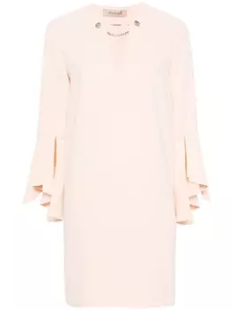 TWINSET креповое платье мини Cady, нейтральный цвет