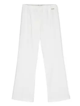 Twinset креповые брюки прямого кроя, белый