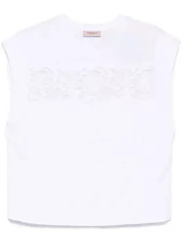 TWINSET кружевная футболка, белый