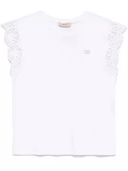 TWINSET кружевная футболка, белый