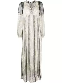 TWINSET кружевное платье макси, черный