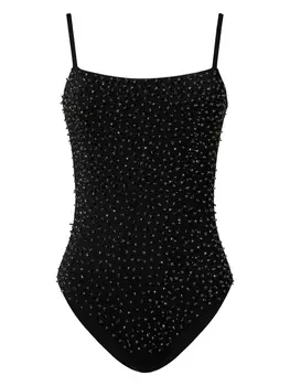 TWINSET купальник с вышивкой, черный