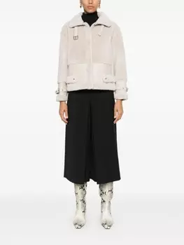 TWINSET куртка из искусственного меха, нейтральный цвет